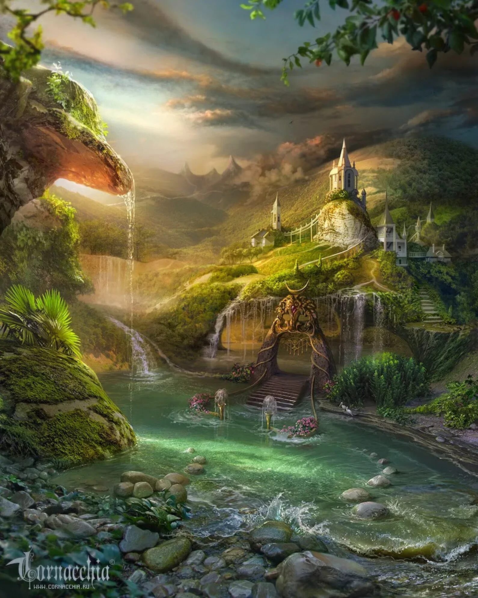 Бесплатная электронная fantasy worlds. Фантастические пейзажи. Фэнтези пейзажи. Сказочный пейзаж. Волшебный пейзаж.