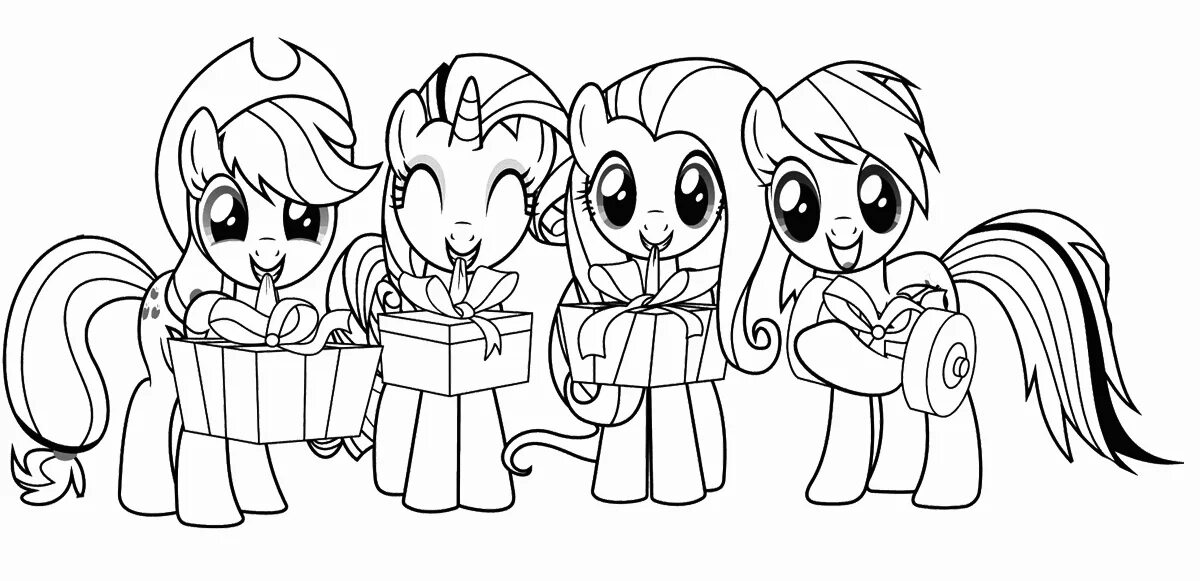 Литл пони раскраска для детей распечатать Free Printable My Little Pony Coloring Pages