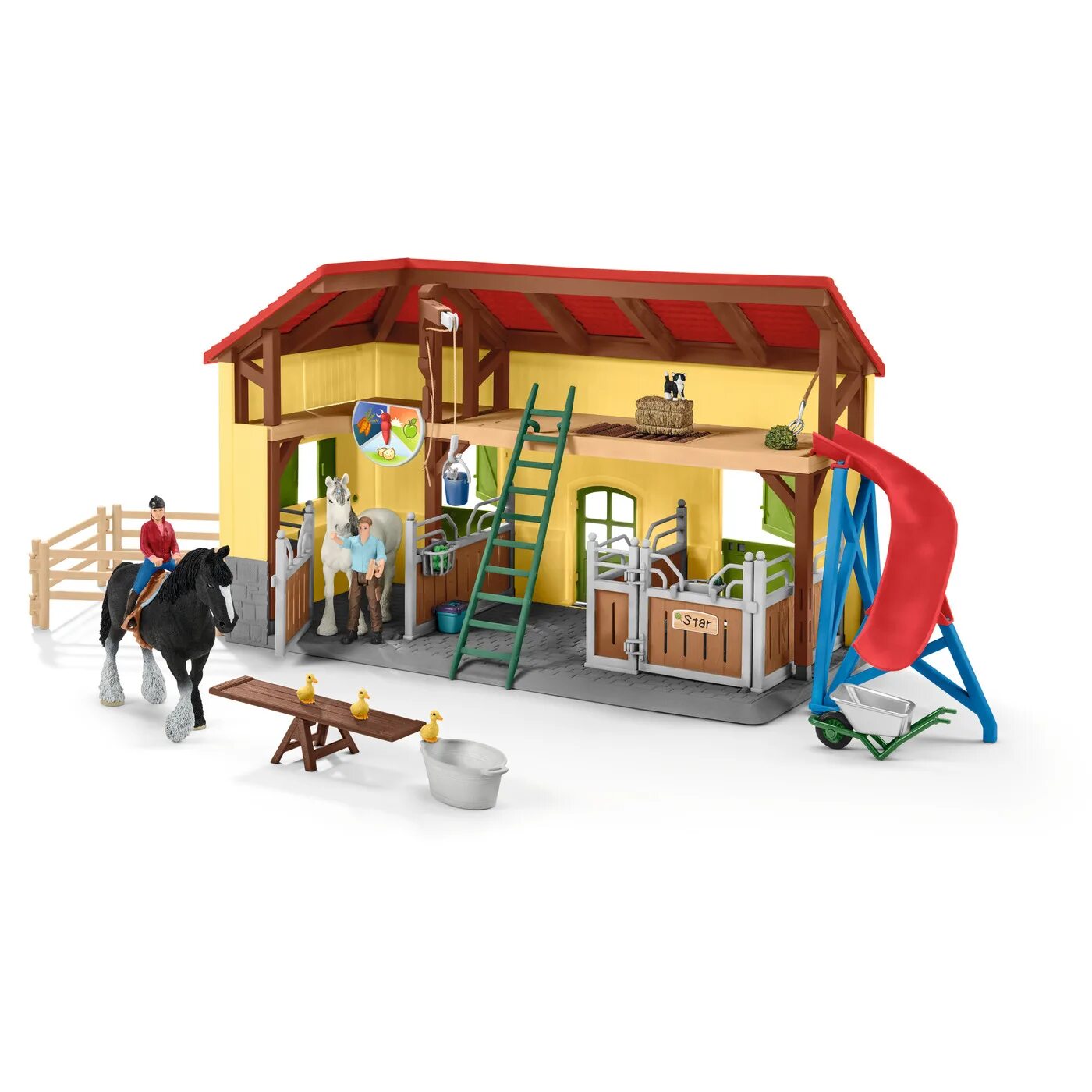 Конюшня лошадей шляйх. Schleich конюшня 42485. игровой набор schleich конюшня 42485. игровой набор schleich конюшня с аксессуарами 42344. schleich игрушки farm world.