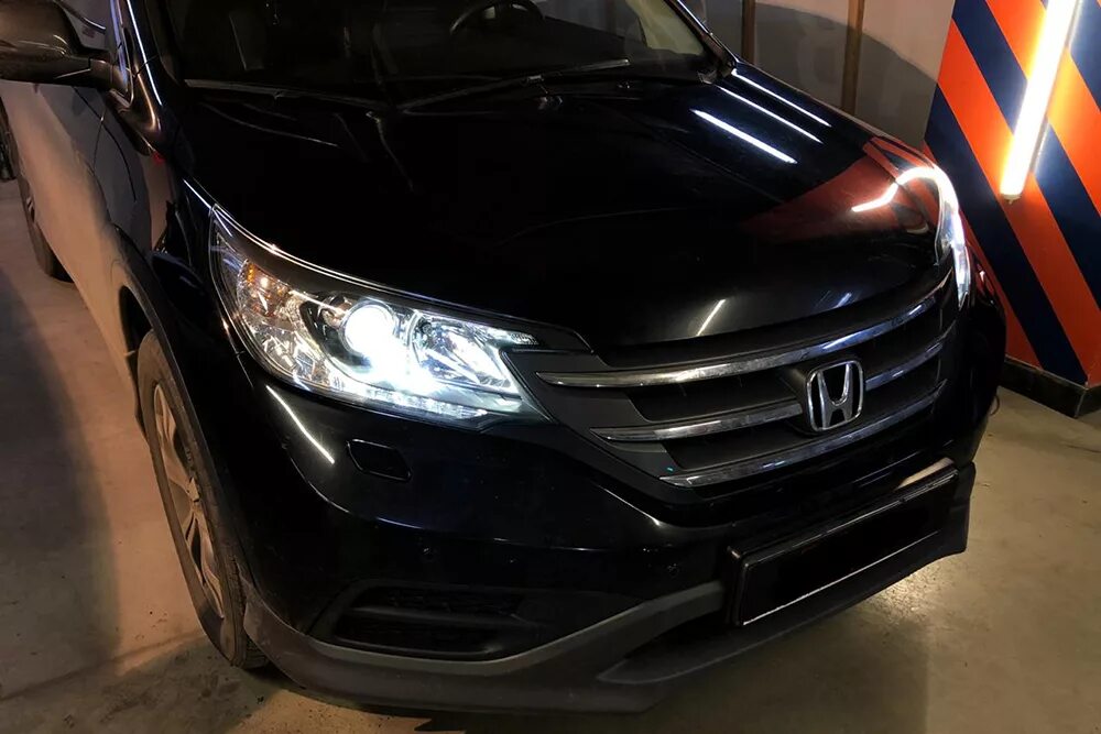 Honda CR-V 4 антихром. Honda CRV 2014 ПТФ. Led линзы Honda CRV 4. Светодиодные фары на Хонда СРВ 4 2013.