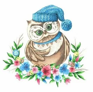 Нарисовать новогоднюю сову