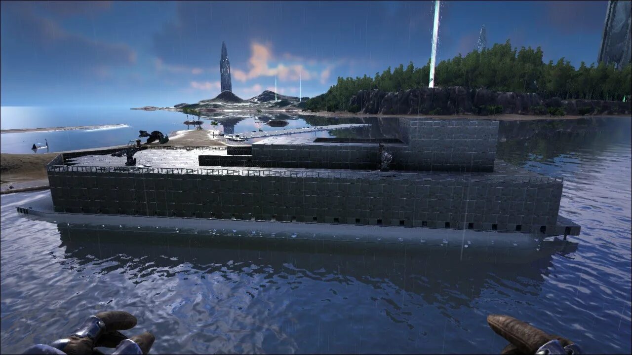 Арк машин. Подводная база АРК. Ark Survival Evolved подводная база. АРК морская база. Ark mobile корабли.