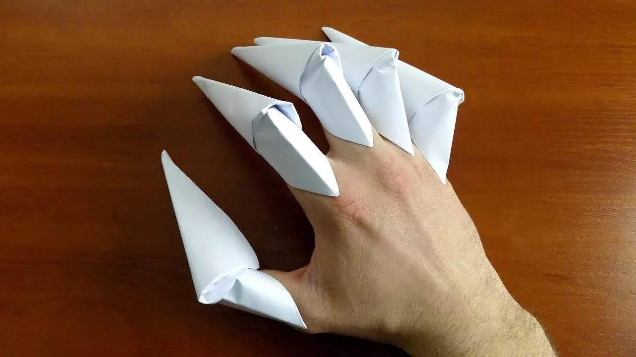 Коготь из бумаги видео. Оригами из бумаги когти Фредди Крюгера. Оригами когти Фредди Крюгера. Когти Фредди Крюгера из бумаги. Ногти из бумаги оригами.