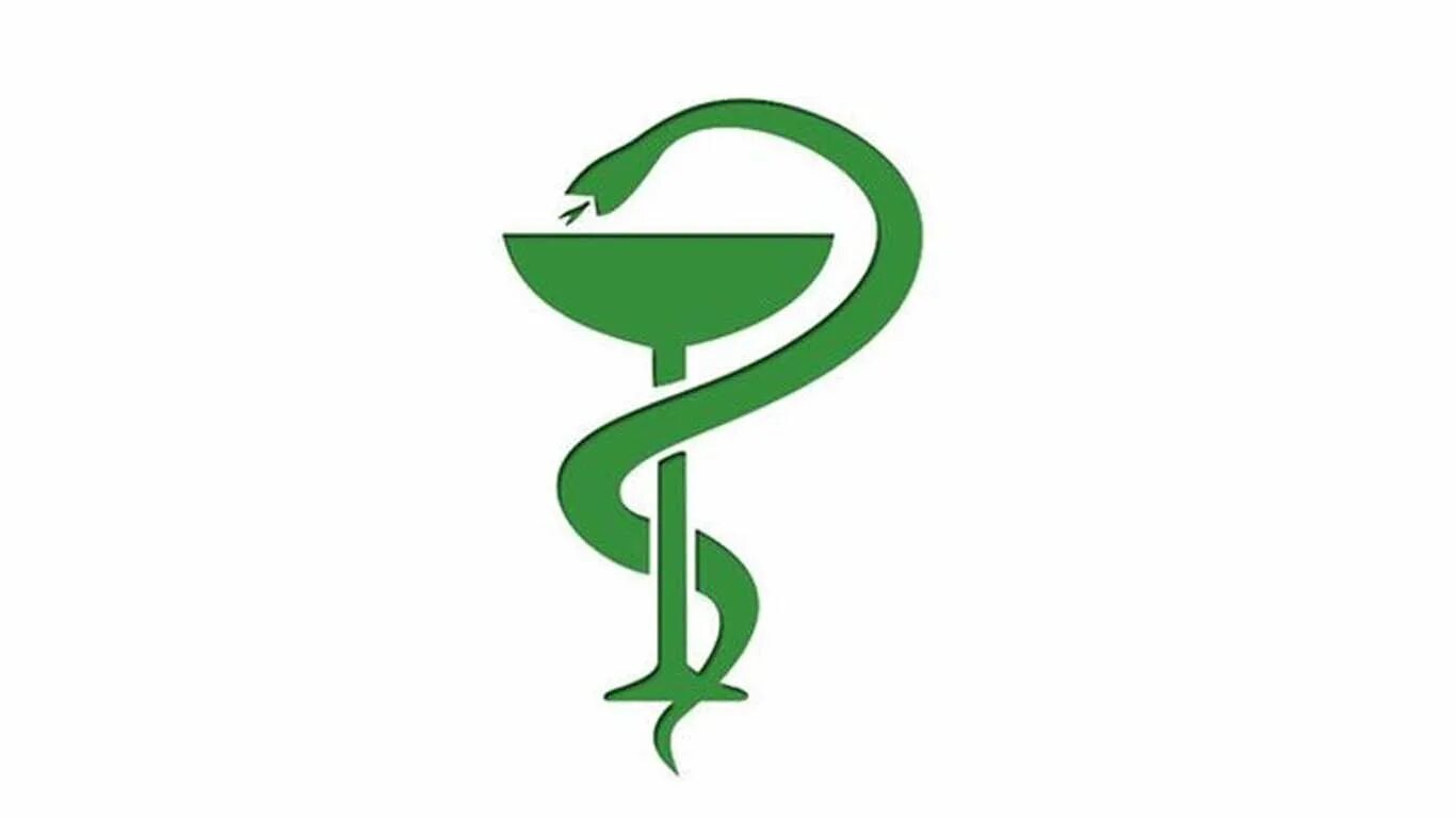 Медицинский знак. Знак аптеки. Чаша со змеей. Медицинская змея.