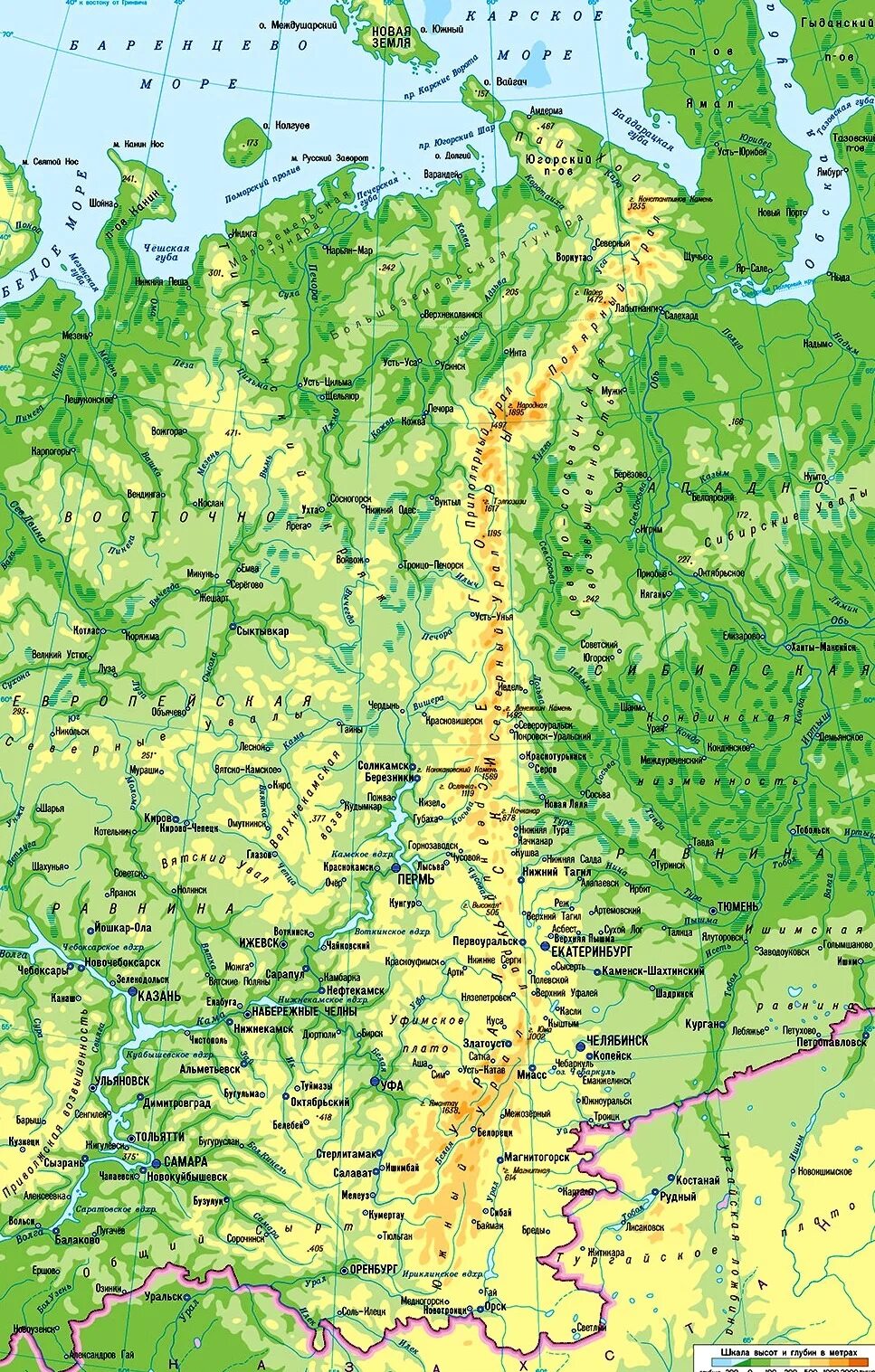 Карта урала с городами и реками. Физическая карта Урала. Гора Урал на карте России физической. Уральский хребет физическая карта. Урал горы физическая карта.