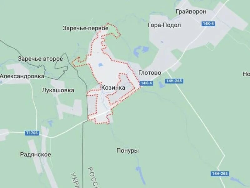 Грайворонский район Белгородской области на карте граница с Украиной. Грайворон Белгородская область на карте граница с Украиной. Козинка белгородская область грайворонский район на карте