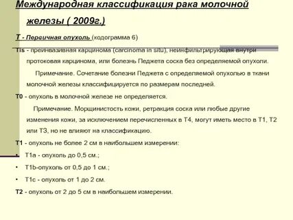 Классификация молочной железы