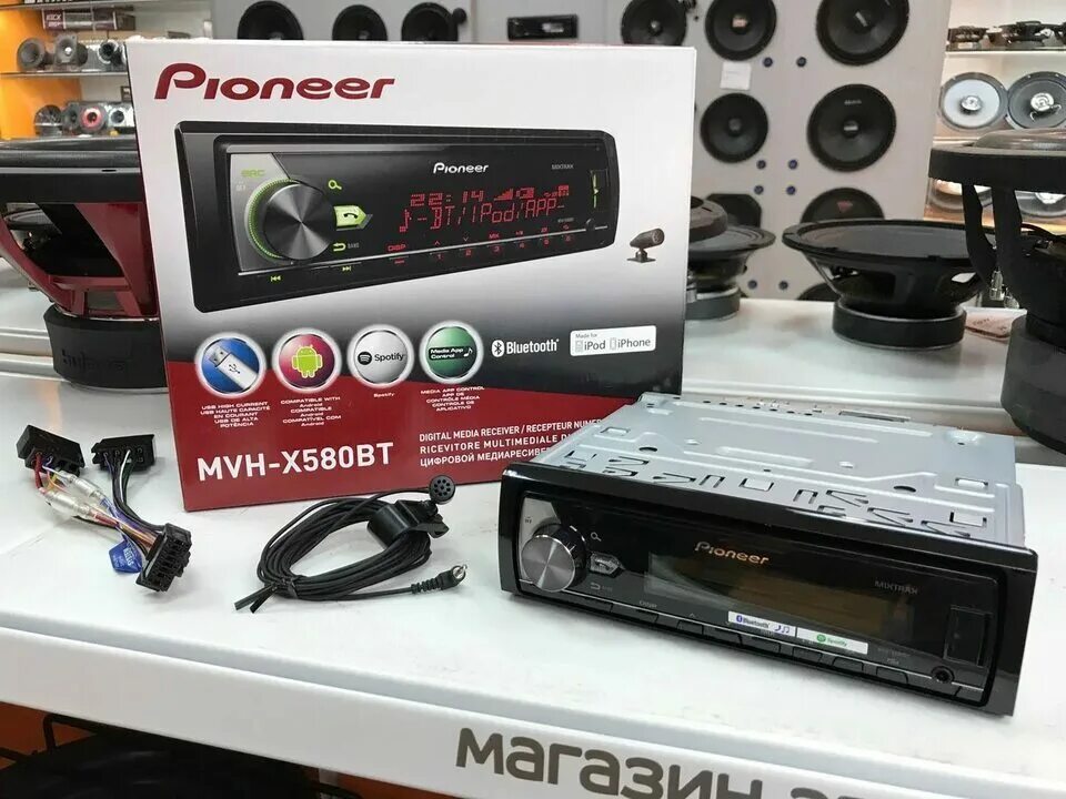 Pioneer x580bt. Автомагнитола Pioneer x580bt. Магнитола Пионер 580bt. Пионер MVH x580bt.