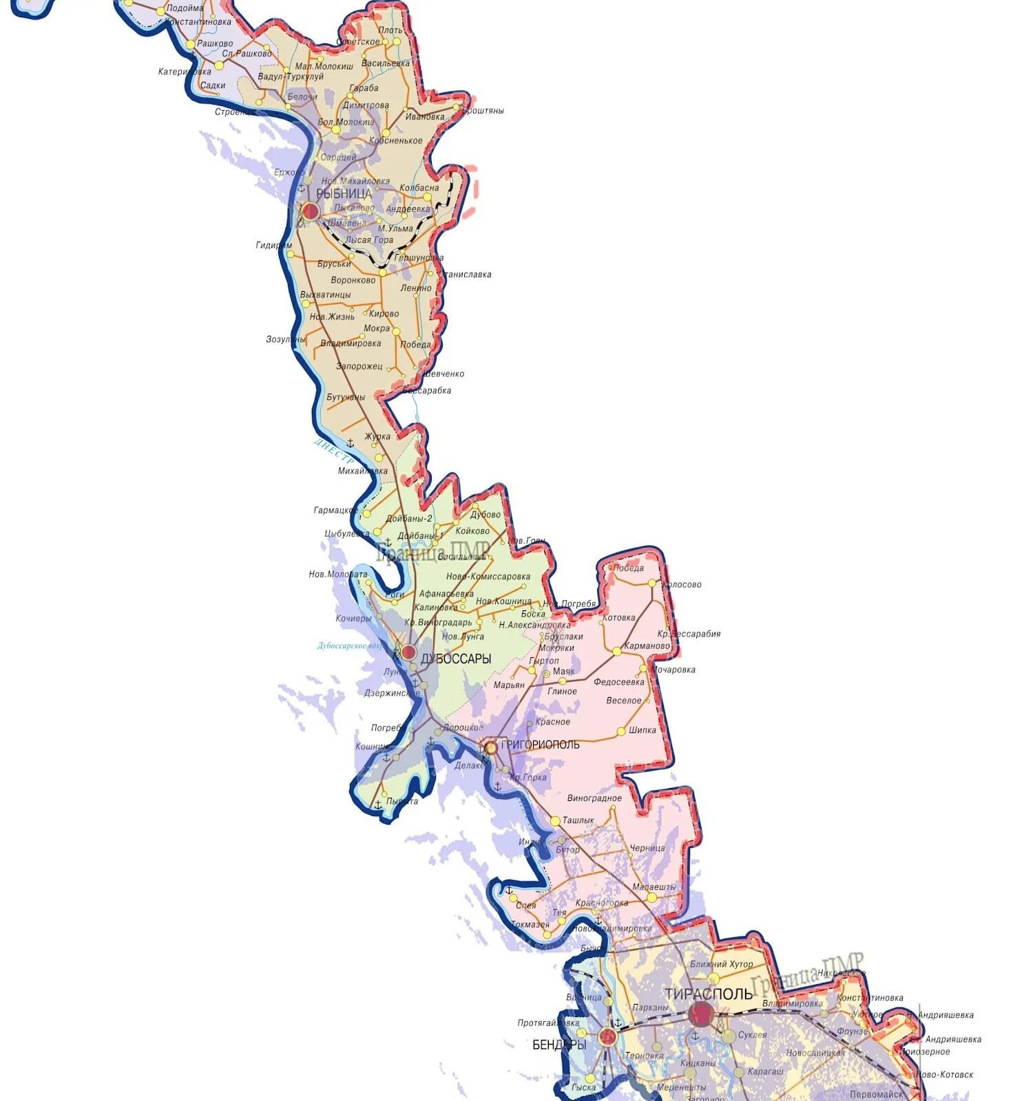 Приднестровская молдавская Республика на карте. Карта Приднестровской Молдавской Республики ПМР. Приднестровье карта Приднестровья города. Карта ПМР Тирасполь.