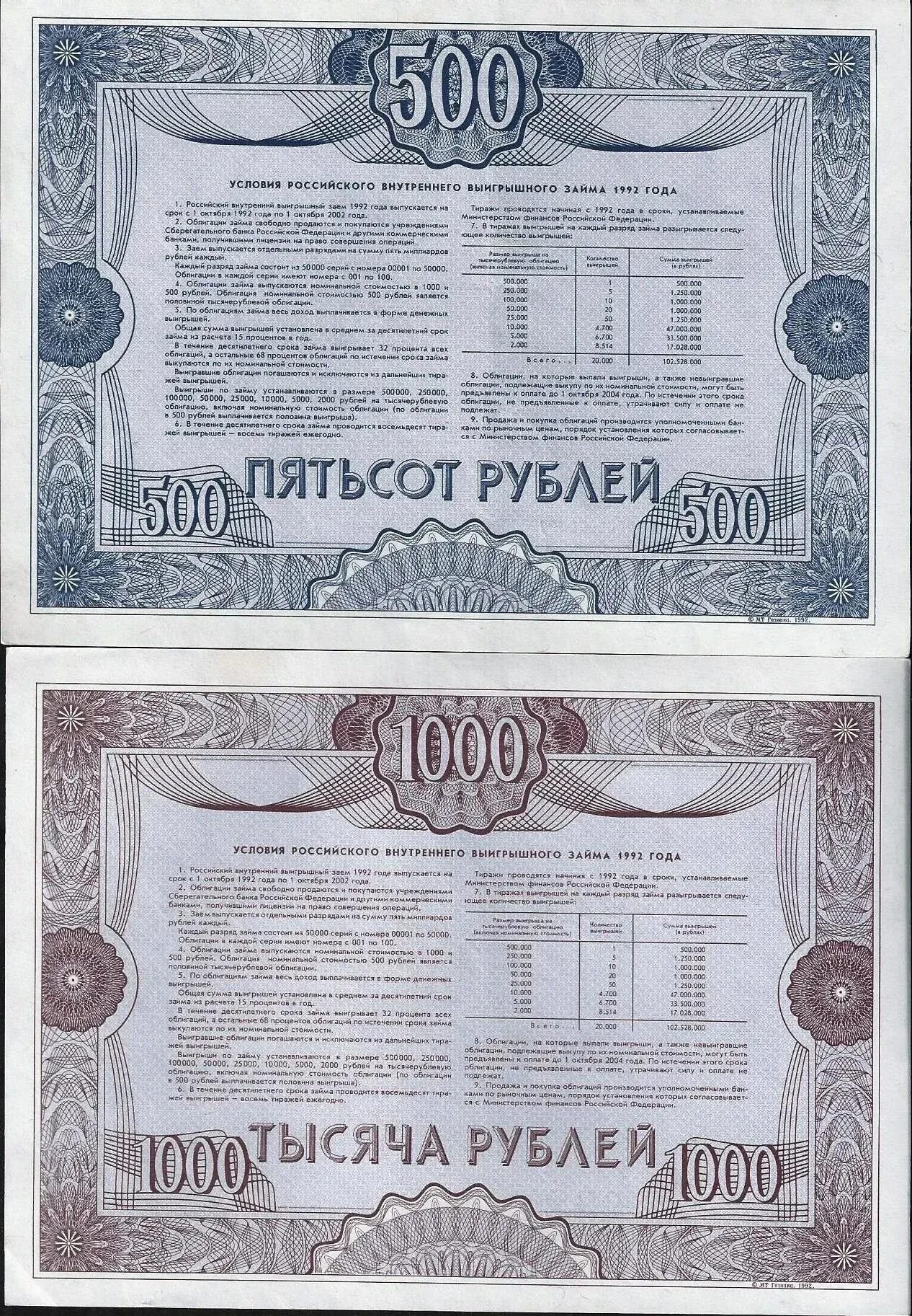 Облигации 1992 500. Облигация 1992 года 500 рублей. Облигации 1000 р. Обьигация на 1000₽ 1992 года.