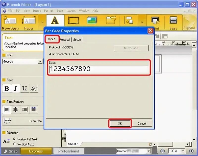 P touch editor. P touch editor