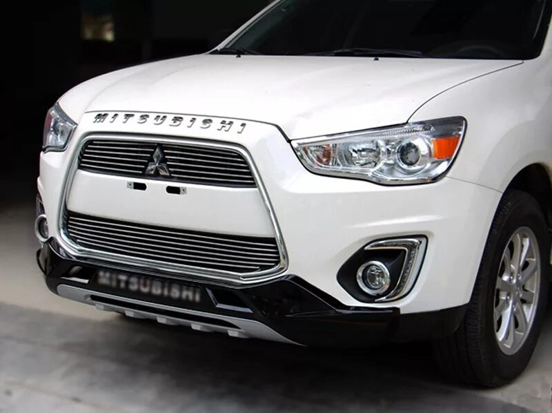 Накладки на бампера mitsubishi. Mitsubishi ASX передний бампер. Бампер Mitsubishi ASX. Бампер на Митсубиси АСХ 2014. Передний бампер ASX 2013.