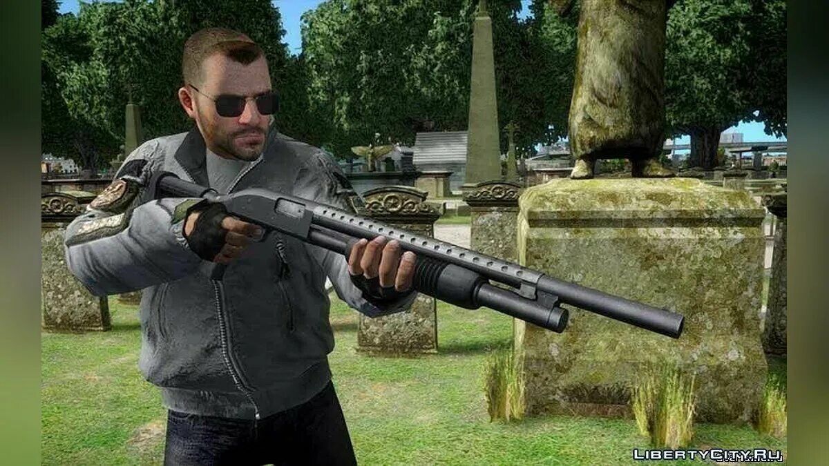 Мод звук выстрела. GTA 4 Mossberg. Mossberg 590 для ГТА 4. Mossberg m590a1. Ружьё ГТА 4.