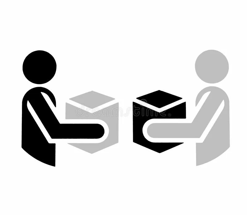 Exchanging things. Курьер иконка. exchange of things. иллюстрация обмен товара вектор. exchange картинки.