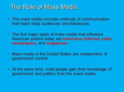 Mass media influence