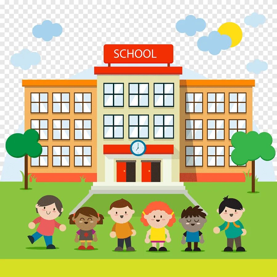 Download school. Здание школы. Школа мультяшный. Школа рисунок. Изображение школы для детей.