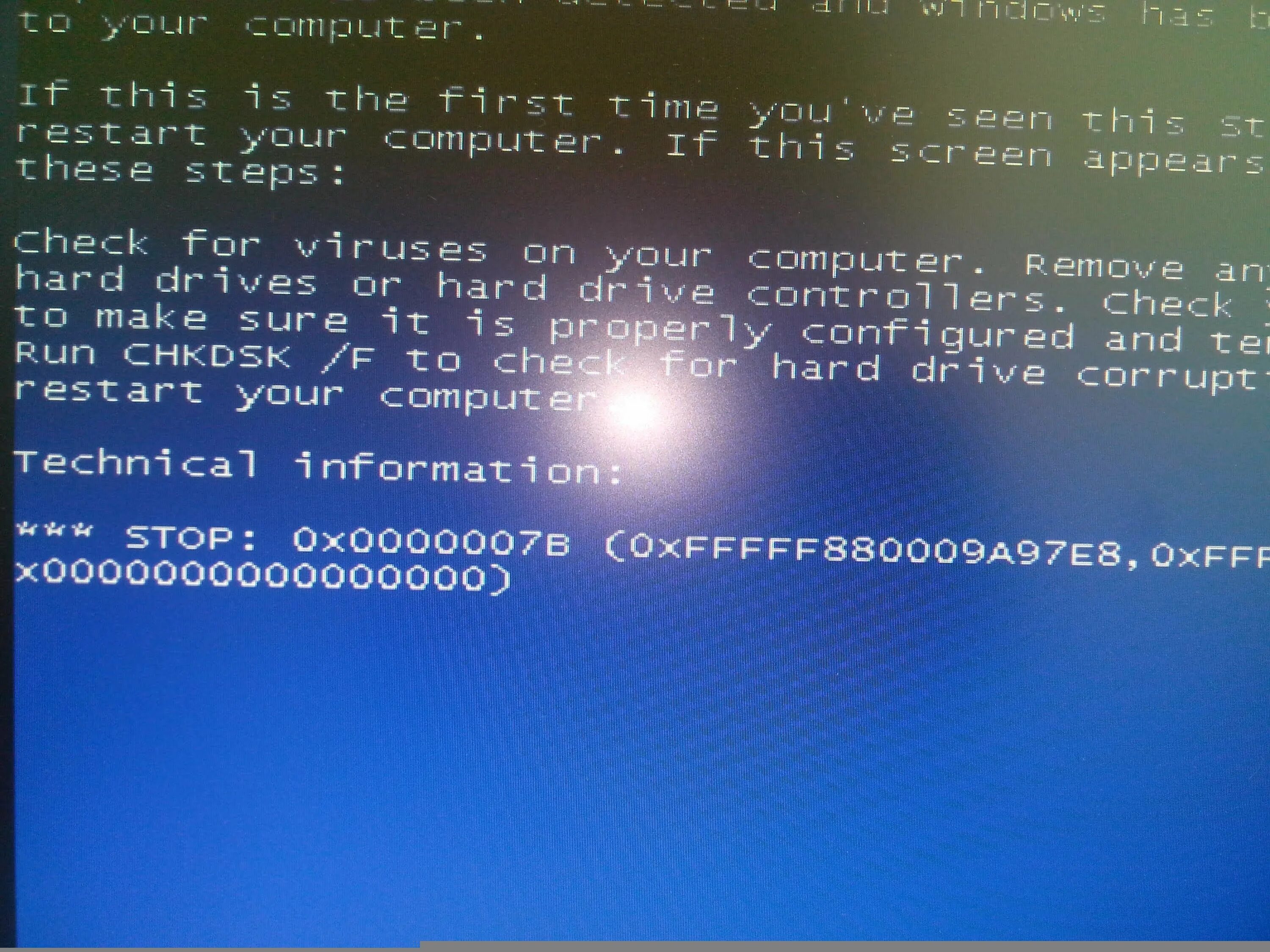 Error 7 0. Синий экран смерти 0000007b. Экран смерти stop 0x0000007b. Синий экран Windows 7 0x0000007b. Ошибка виндовс 7 0x0000007e.