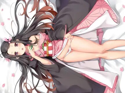 black hair blush cherry blossoms chintora0201 flowers japanese clothes kama...