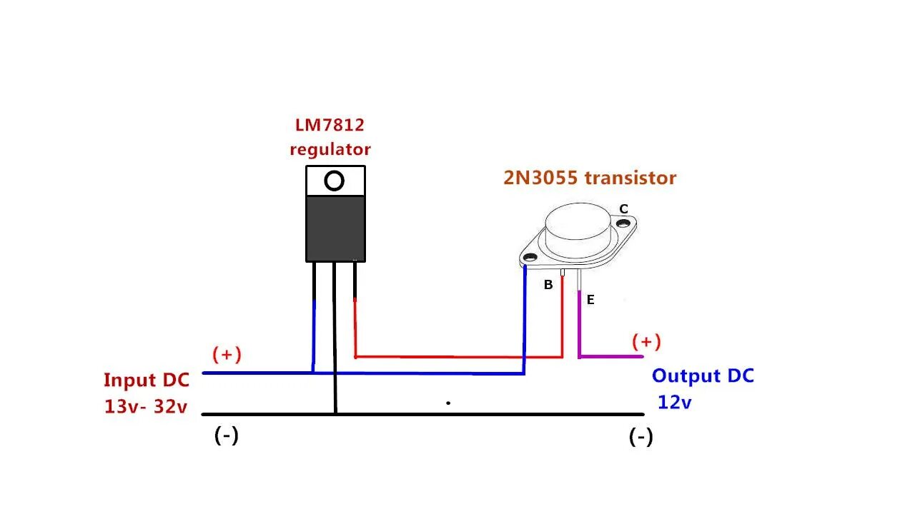 12V 3A Power Supply Circuit Using 2N3055 Transistor
