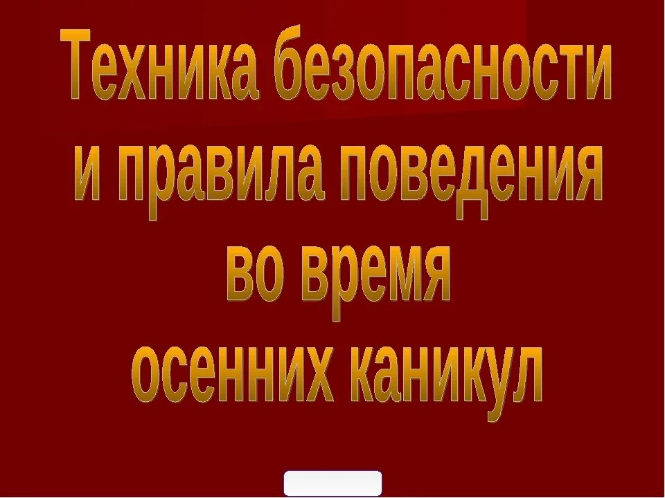 Инструктаж перед каникулами для учащихся. Безопасность на осенних каникулах. Инструктаж по технике безопасности на осенних каникулах. Инструктаж по технике безопасности на осенних каникулах для учащихся. Инструктаж по ТБ на осенних каникулах.