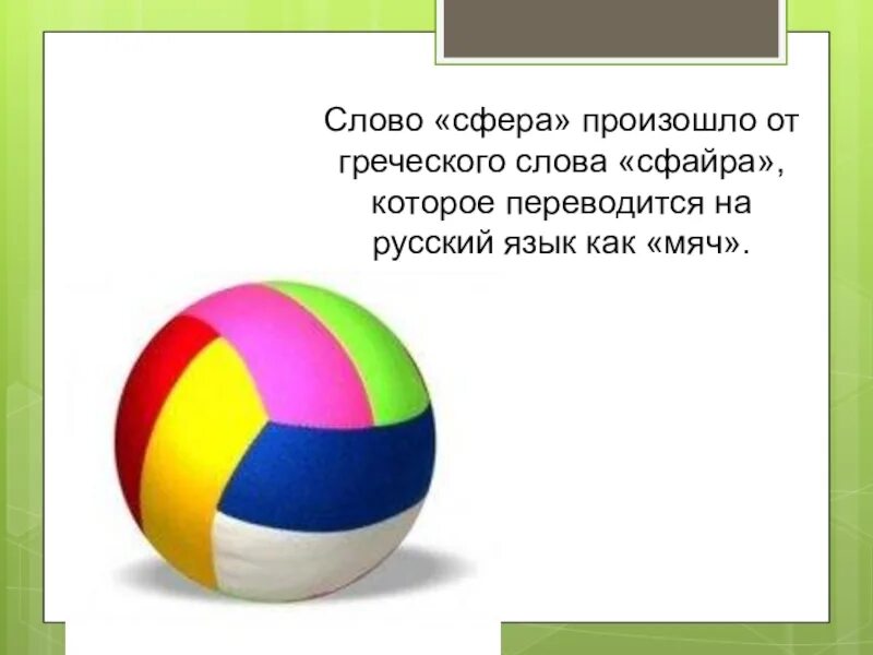 Предложение на слово шар. Сфера слово. Слово мяч. Сферы текста. Как с греческого языка переводится слово сфера.