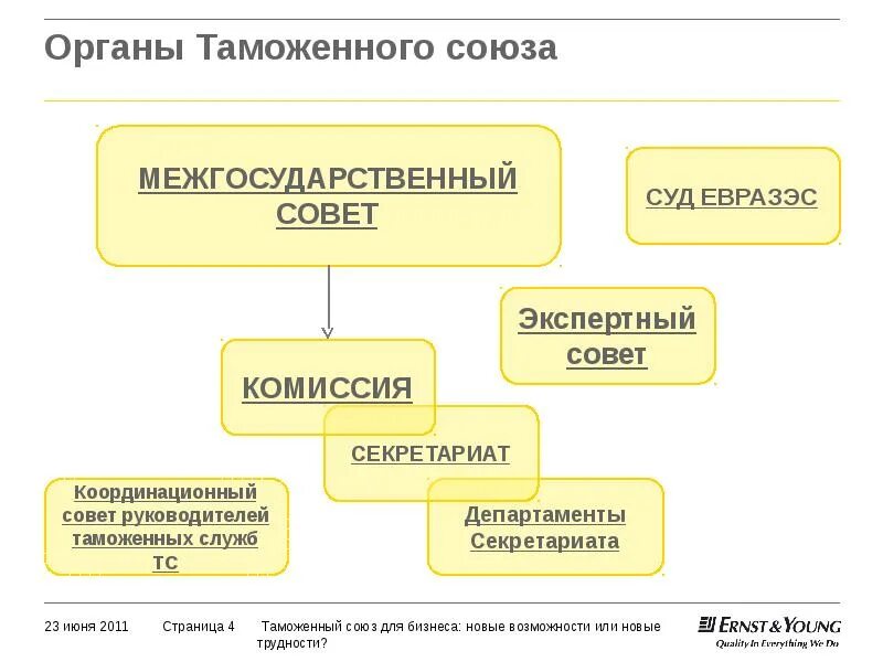 Органы таможенного союза. Органы таможенного союза