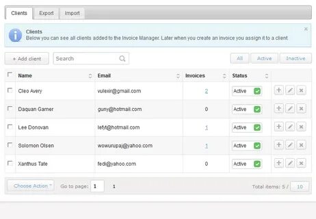 Import client