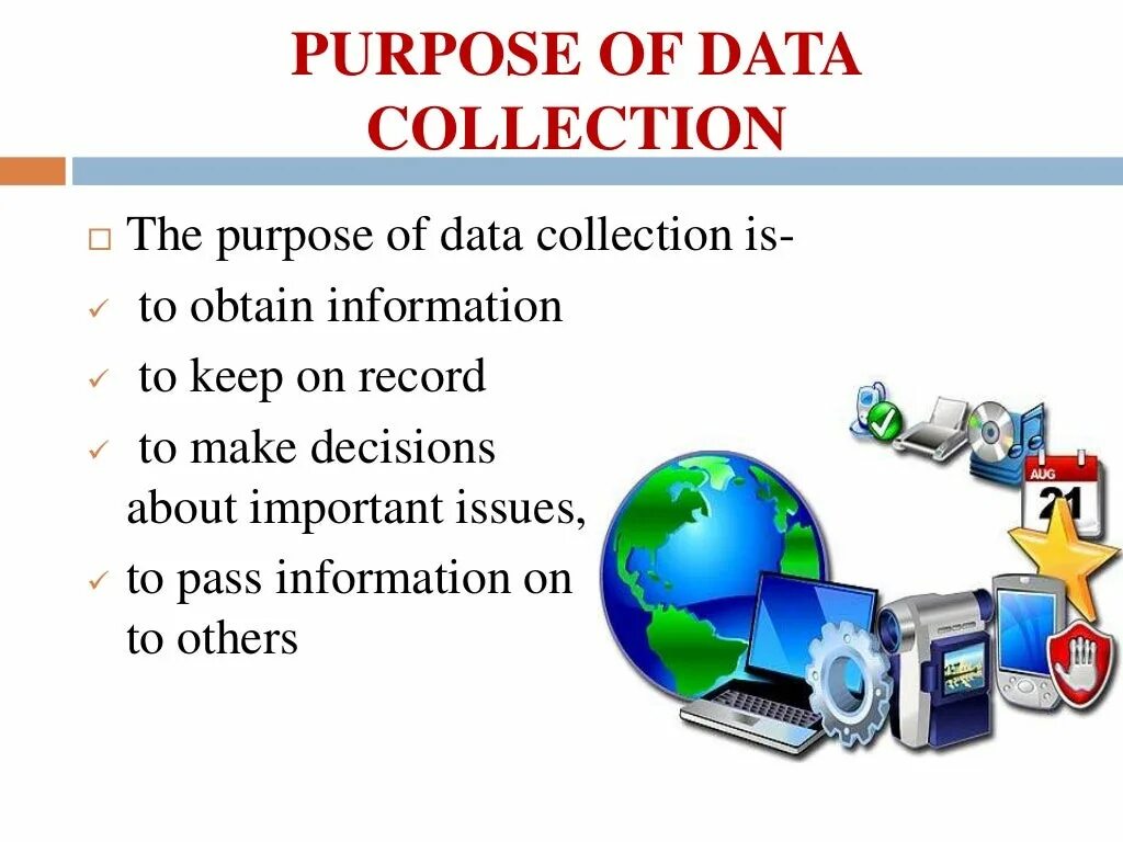 Data collection c. Types of data collection. collecting data. collect data. primary and secondary information.