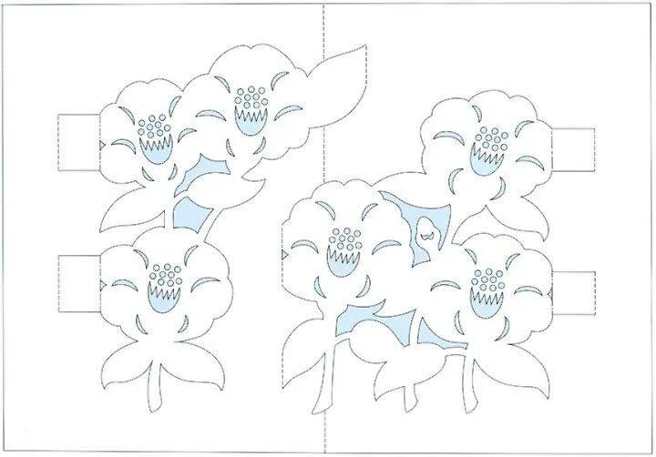 Схемы для вырезания из бумаги. Киригами схемы цветы. Киригами цветы трафареты. Трафареты для объемных открыток киригами. Схема киригами открытка с цветами.