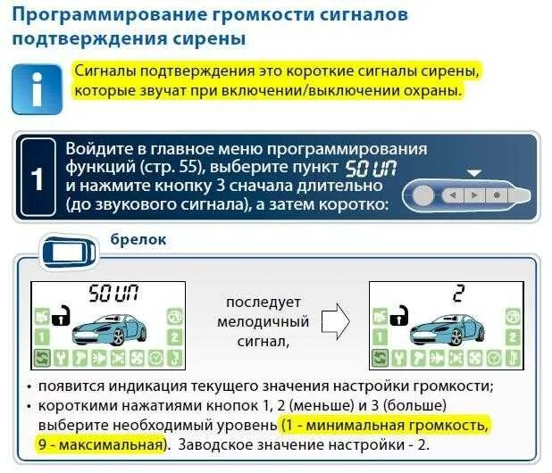 Сигнализация а93 включить звук. Сигнализация а93 включить звук
