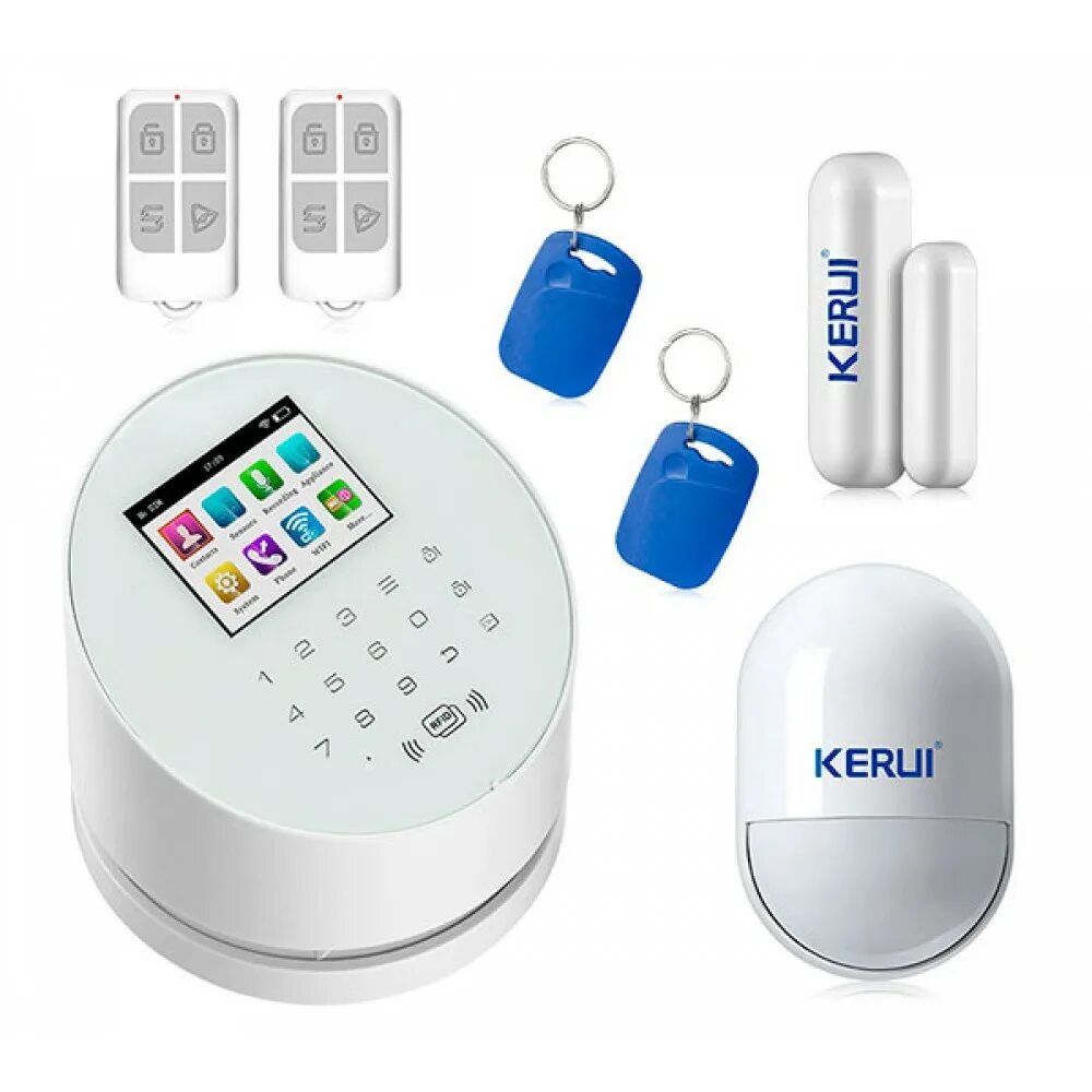 Беспроводная gsm сигнализация. Охранные системы KERUI. KERUI сигнализация. Охранная сигнализация для дачи KERUI. WIFI GSM сигнализация.