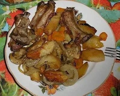 Мясо с картошкой морковкой и луком