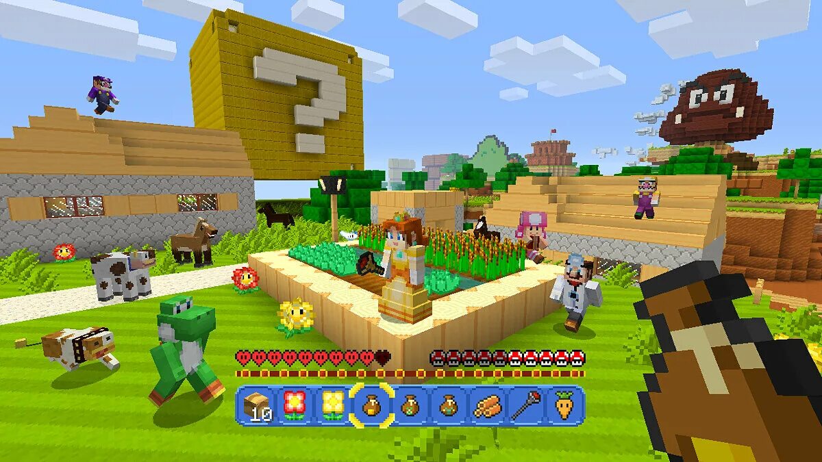 С кем можно поиграть в майнкрафт. Nintendo wii u майнкрафт. марио майнкрафт. марио майнкрафт edition. марио майнкрафт постройка.