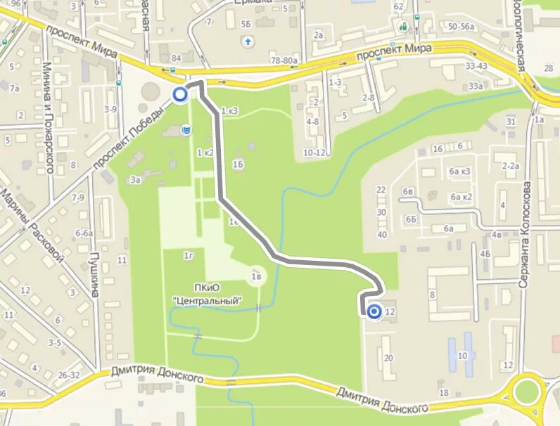 Карта парка Калинина. Парк Павлика Морозова маршрут. Остановка Южный парк Калининград. Карта центрального парка Калинина Калининграда.
