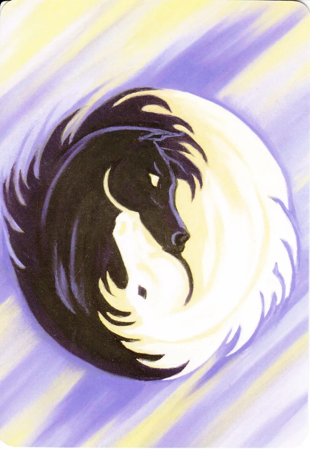 Животные в круге. Инь янь лошади. Кони инь янь. Лошади инь. Алмазная мозаика инь ян.