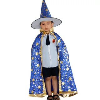 Дети Happy Halloween костюм комплект мастер ведьма накидка халат и шапка дл...