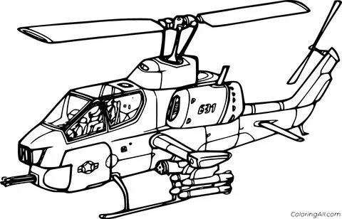 Medium Helicopter Coloring Page - ColoringAll