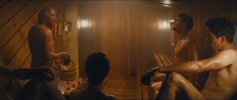 Taron Egerton, Rune Temte, Mads Sjøgård Pettersen e Marc Benjamin in "Eddie the 