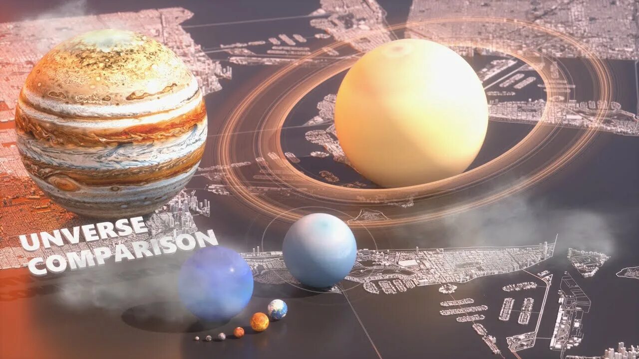 Universal size. Universe size comparison.