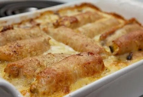 Рулетики с грибами из свинины в духовке