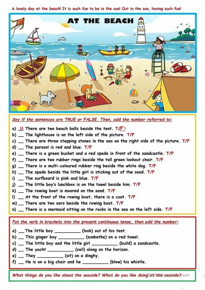 Описание картинки пляж. Английский задания на тему пляж. Summer Holidays задания. Day at the Beach английский язык. Пляж на английском языке