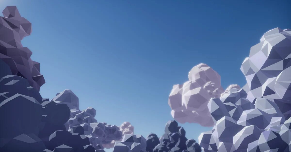 Unity cloud. 3d low poly clouds. low poly облака. облака в стиле low poly. low poly stylized.