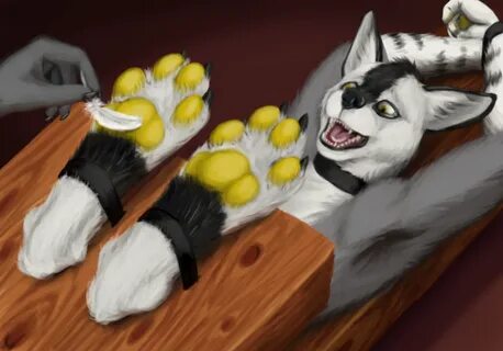 Furry feet tickle