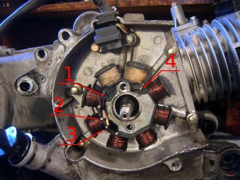 Генератор скутера 4т 139qmb. Нет искры на скутере