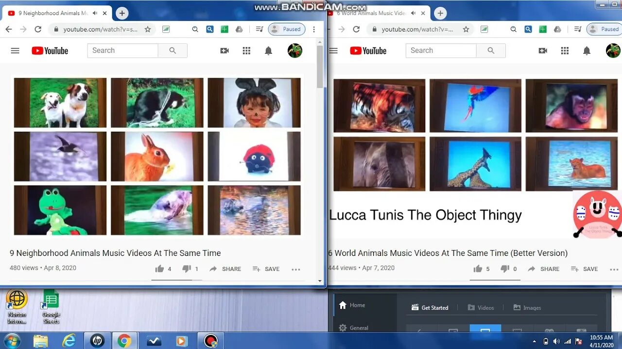 Playing at the same time