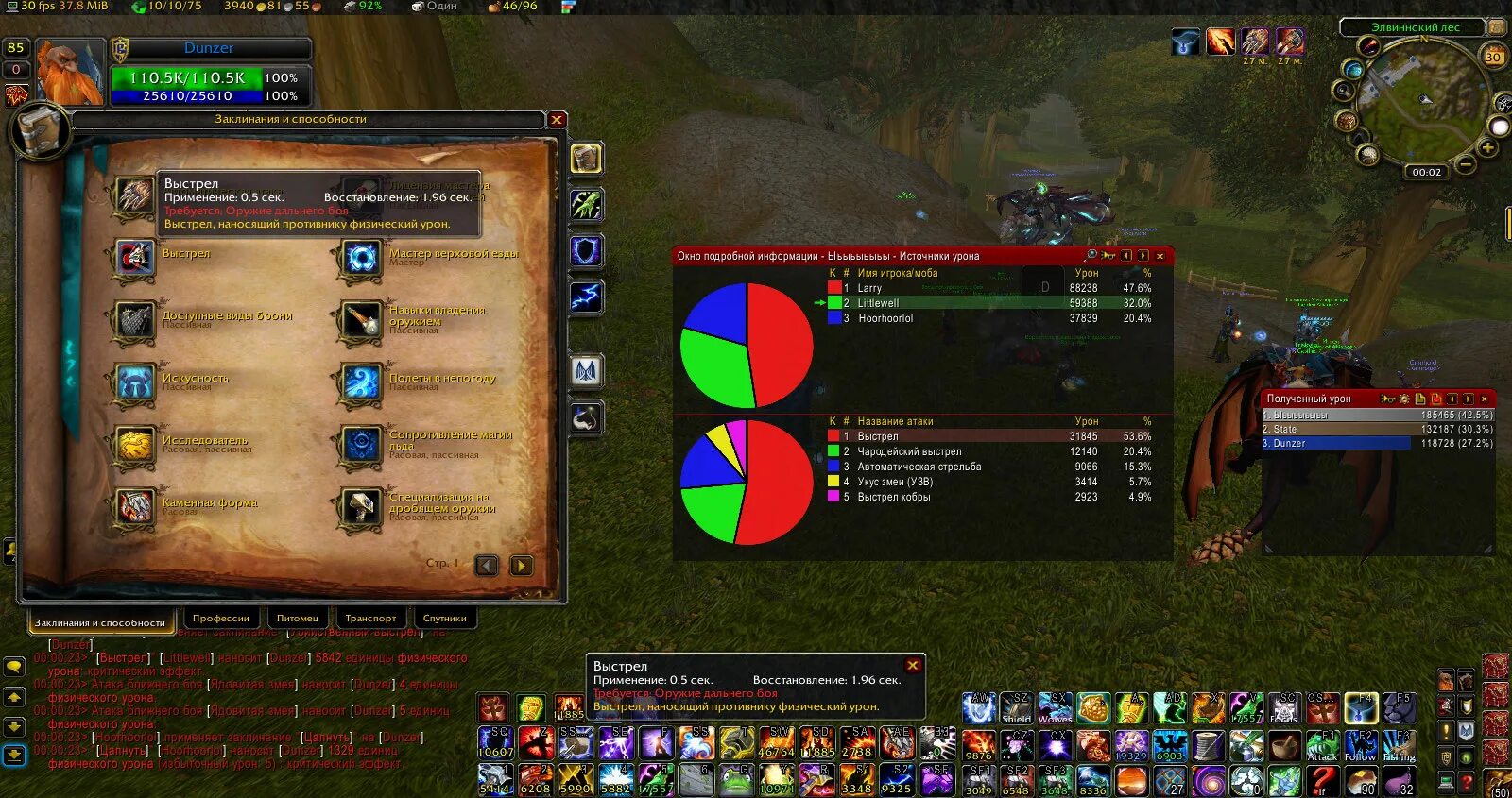 Recount для wow 3.3 5 a. Физ урон. как включить рекаунт. тултип поджигание 3.3.0. 31 урон.