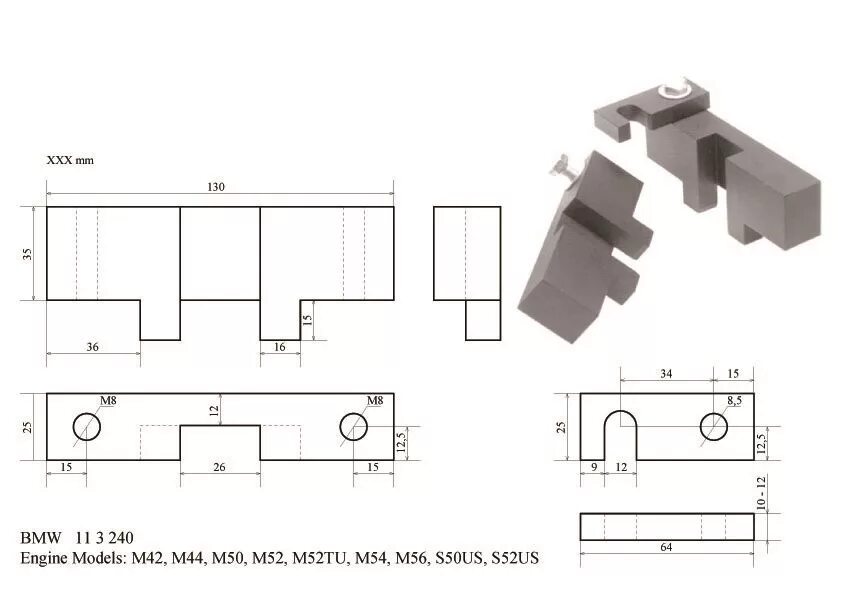 1 б 20 42. Фиксатор распредвалов БМВ м52. Чертежи приспособления для фаз ГРМ БМВ м54. Фиксатор ГРМ BMW b48. Фиксатор распредвалов BMW m54.
