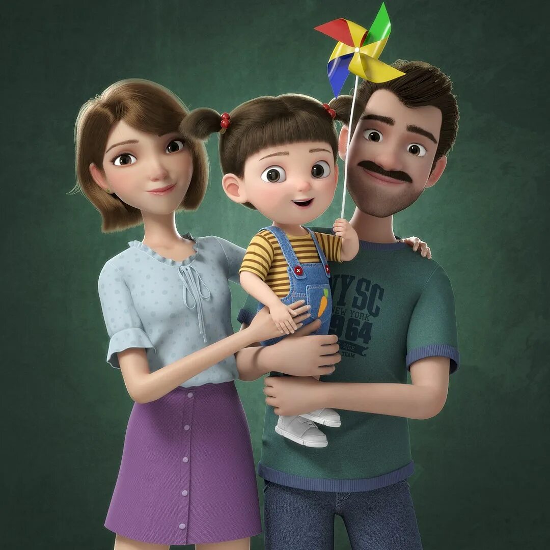 Story 1 family. Фэмили 3d18 +. 3d семейка семья Райли. Семьи из мультиков. Мультипликационная семья.