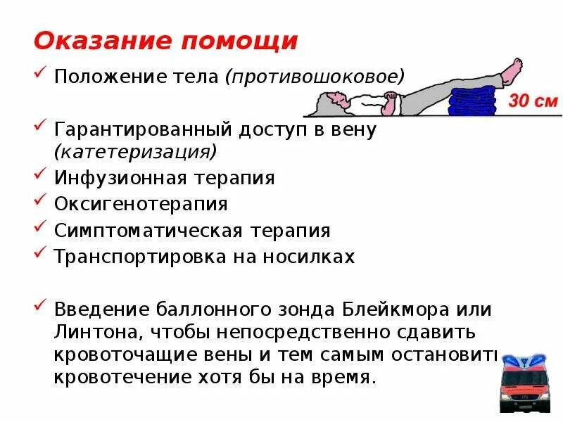 Оказание доврачебной помощи при шоках. Положение пациента при желудочном кровотечении. Желудочно кишечное кровотечение положение пациента. Противошоковое положение пострадавшего. Транспортировка при кровотечении.