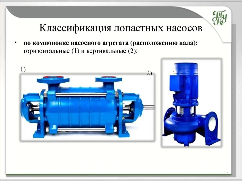 Типы насосных агрегатов